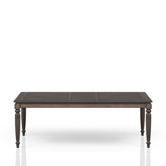 Expandable Dining Table 88 Inch Solid Wood MDF Deep Coffee
