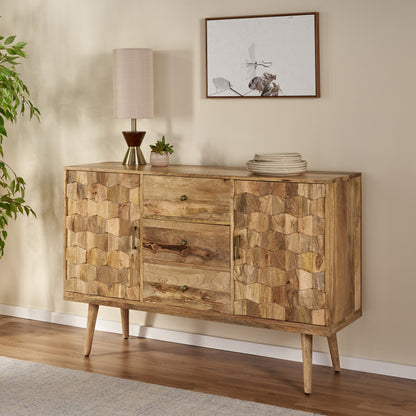 3 DRAWER SIDEBOARD WITH 2 DOOR (KD LEGS)