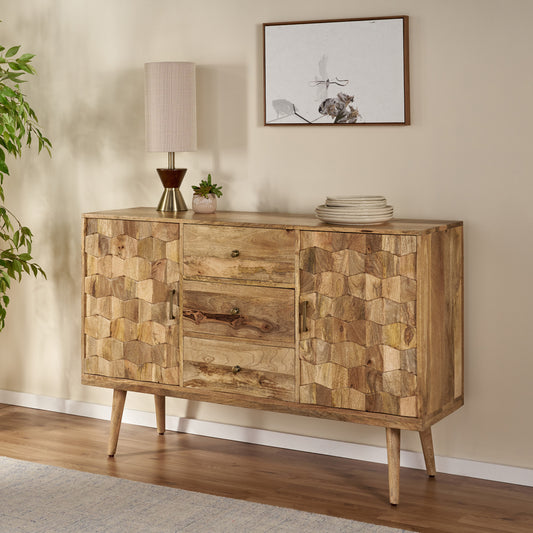 3 DRAWER SIDEBOARD WITH 2 DOOR (KD LEGS)