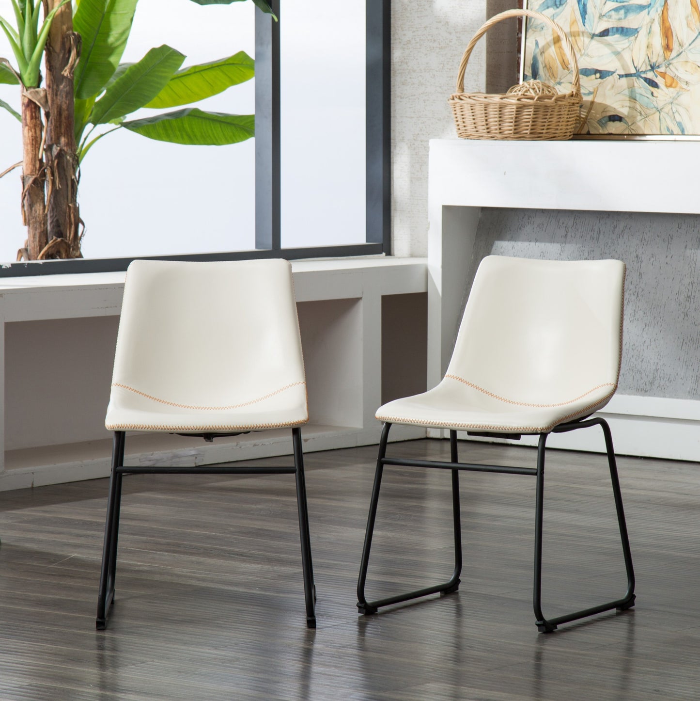 Round Dining Set 3 Piece Trestle Table And 2 Chairs White