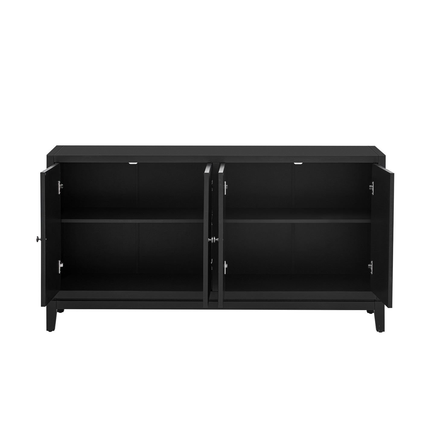 U_STYLE Sleek Storage Cabinet Sideboard Buffet with Vertical Line Design,Suitable for Study,Entrance and Living Room