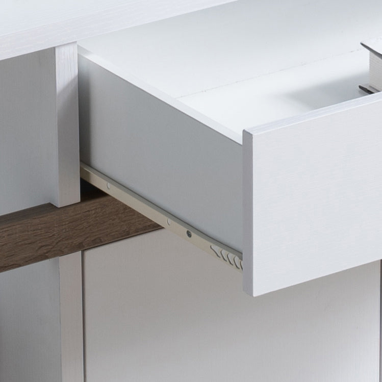 Contemporary Two-Tone Kitchen Buffet Cabinet with 4 Shelves and Drawer Storage