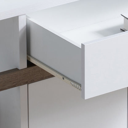 Contemporary Two-Tone Kitchen Buffet Cabinet with 4 Shelves and Drawer Storage