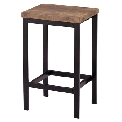 Counter Height Dining Table With 3 Stools Footrest Brown