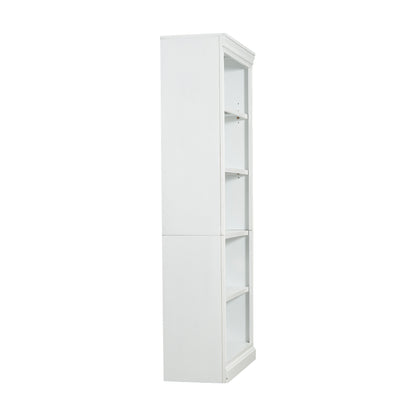 Modern 5-Tier White Wooden Bookcase with Adjustable Shelves for Home and Office Storage
