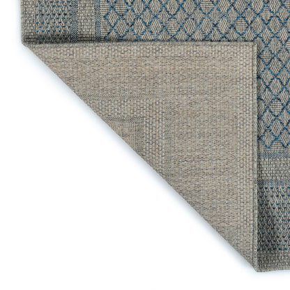 Rectangular Area Rug 5'3" x 7'6", High-Low Cut & Loop, Modern, Indoor/Outdoor, Polypropylene, Multi