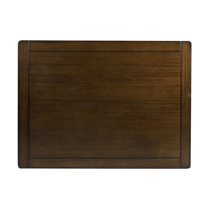 Five Piece Dining Set Dinette Dark Brown Cherry Finish