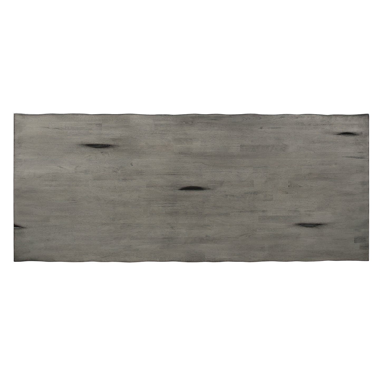 Counter Height Dining Table Rubberwood Rustic Gray Finish