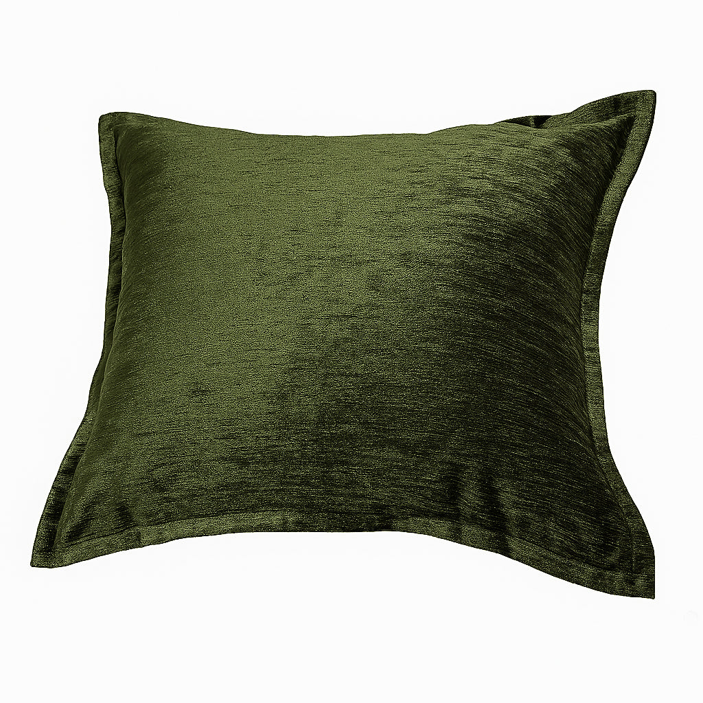 Velvet Throw Pillow, 20 x 20 in, Plush Cushion for Sofa, Rich Texture, Polyester Fill, Forest Green