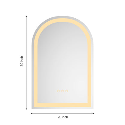 30" x 20" High Lumen LED Bathroom Mirror with Anti-Fog, Dimmer, and Smart Touch Control