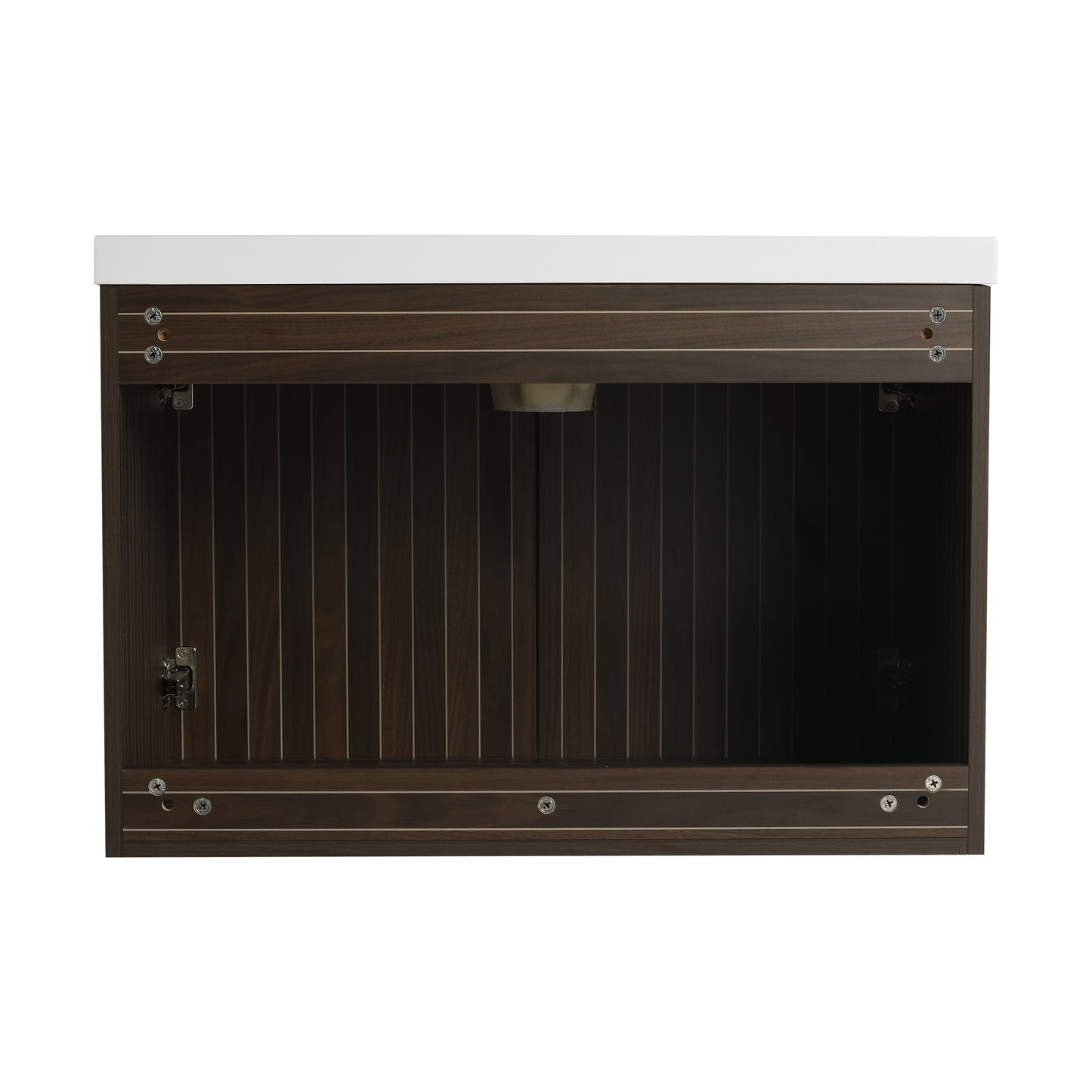 30-Inch Wall-Mounted Modern Bathroom Vanity with Eco-Friendly Resin Sink and Soft-Close Doors