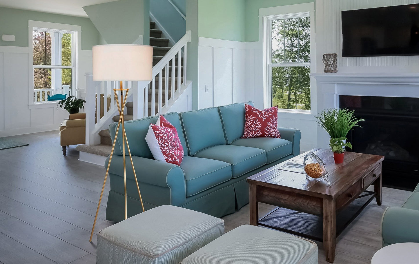 64.5-Inch Tall Metal Floor Lamp Hourglass, E26 Socket, 100W Max, Rotary Switch, Black Cord, Matte Gold