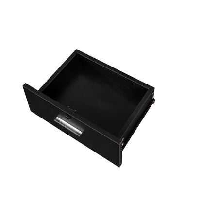 Vanity Desk for Hair Styling with Multi-Layer Storage and Large Capacity, Home Salon Black