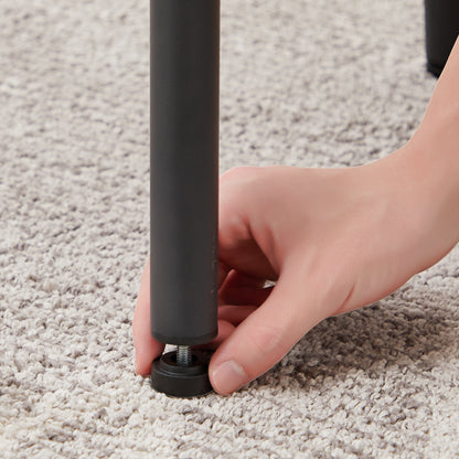 Rustic Brown Bar Table Set With 2 Stools PU Upholstered