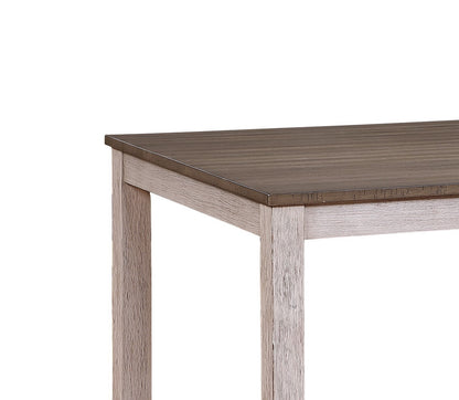 Dining Table One Piece Wood Transitional Grayish White