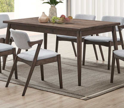 Solid Wood Rectangle Dining Table Dining Room Walnut Finish