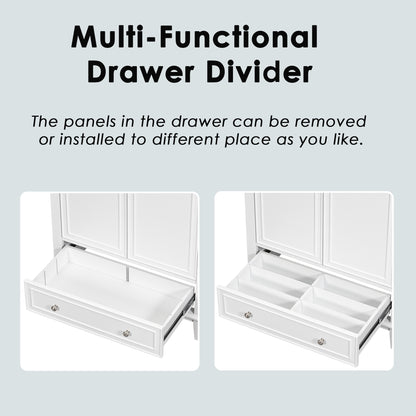 30" Modern Bathroom Vanity with Ceramic Sink, Multi-Storage Cabinet with Adjustable Shelves, Durable Solid Wood & MDF Construction, White Finish