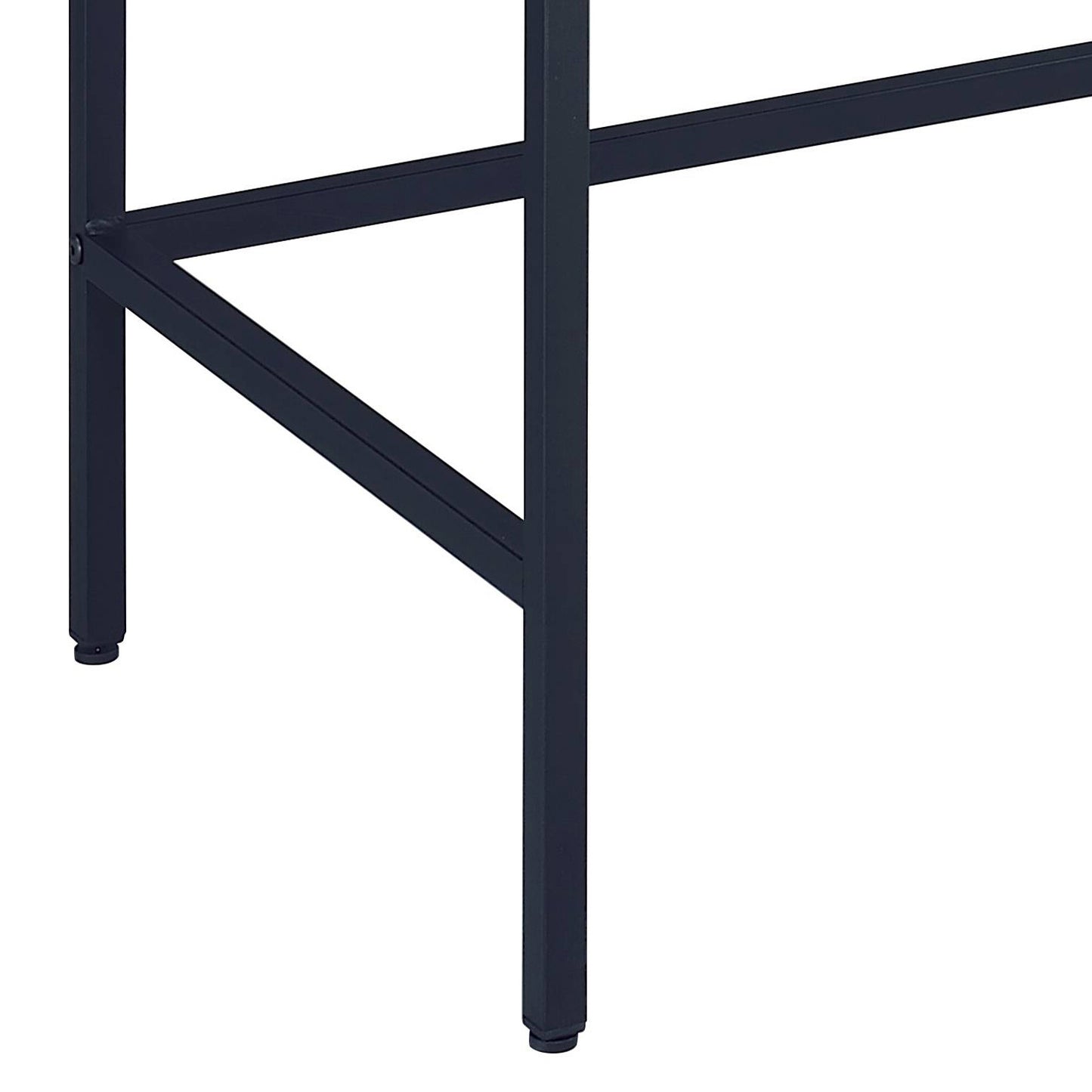 Rustic Modern Two-Drawer Writing Desk in Natural and Black Finish