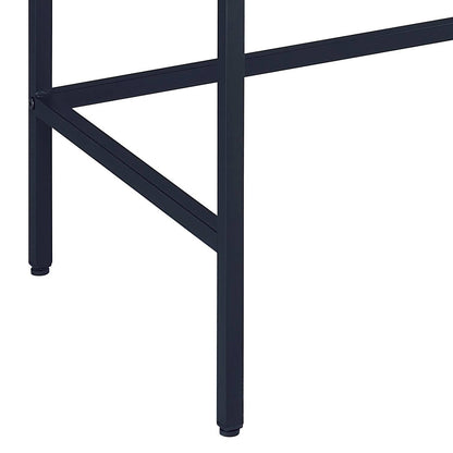 Rustic Modern Two-Drawer Writing Desk in Natural and Black Finish