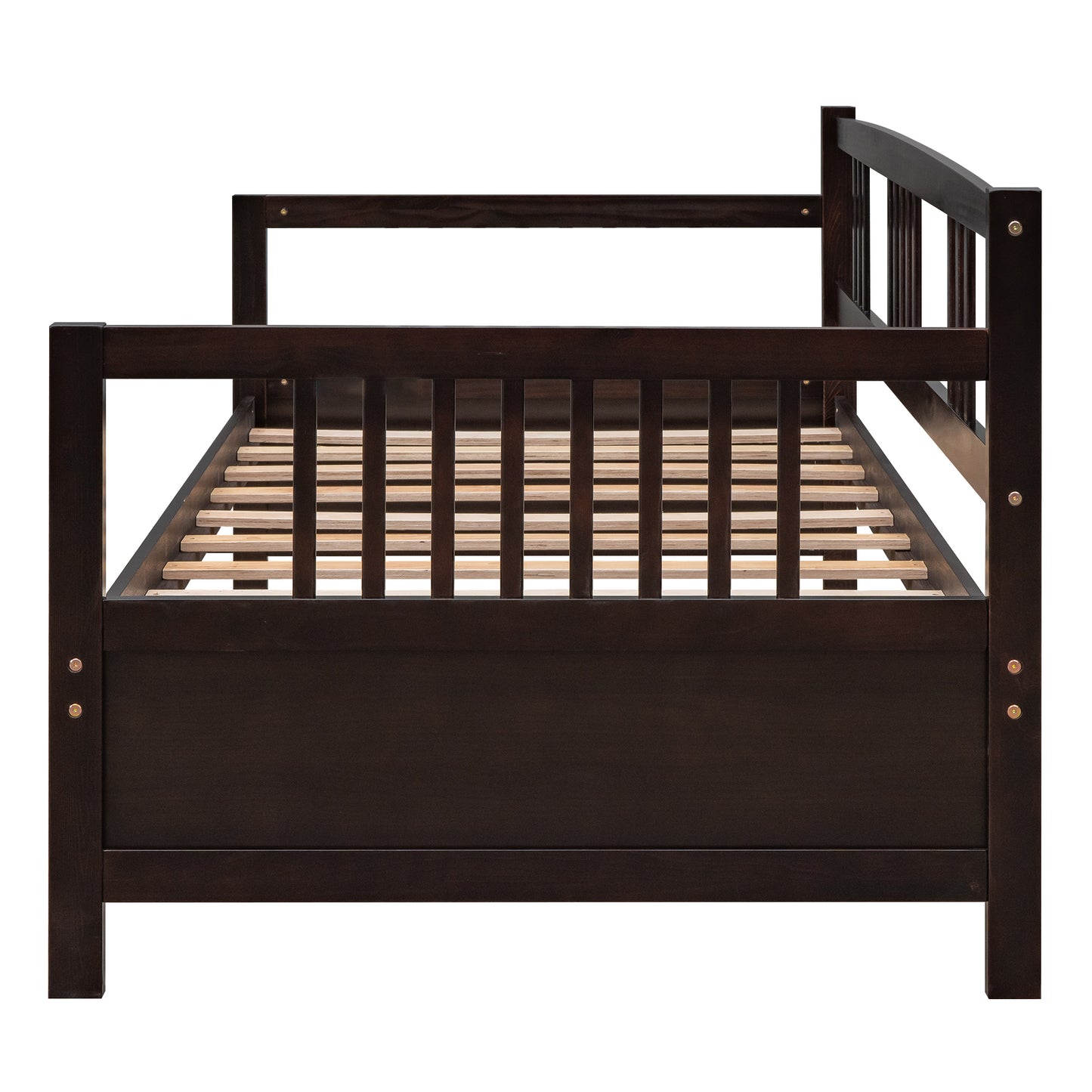 Elegant Espresso Twin Solid Wood Daybed with Multifunctional Design