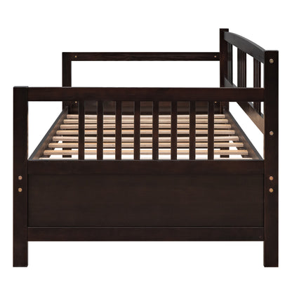 Elegant Espresso Twin Solid Wood Daybed with Multifunctional Design