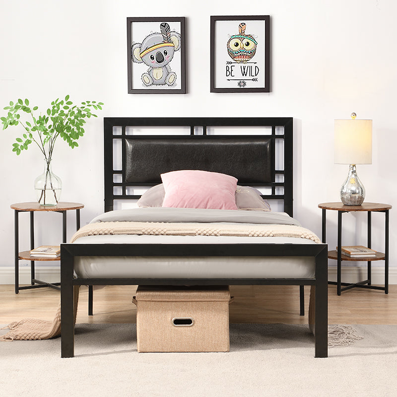 Sturdy Twin Metal Bed Frame - Modern Black Design with Easy Assembly and No Box Spring Needed