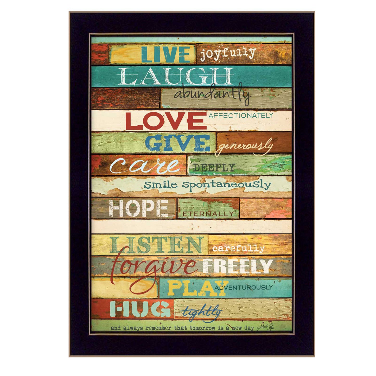 14-Inch H x 10-Inch W Framed Wall Art Print on MDF, Ready-To-Hang Poster for Living Room, Multicolor