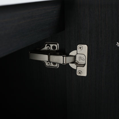 60-Inch Modern Wall-Mounted Bathroom Vanity with Double Resin Sink and Ample Storage