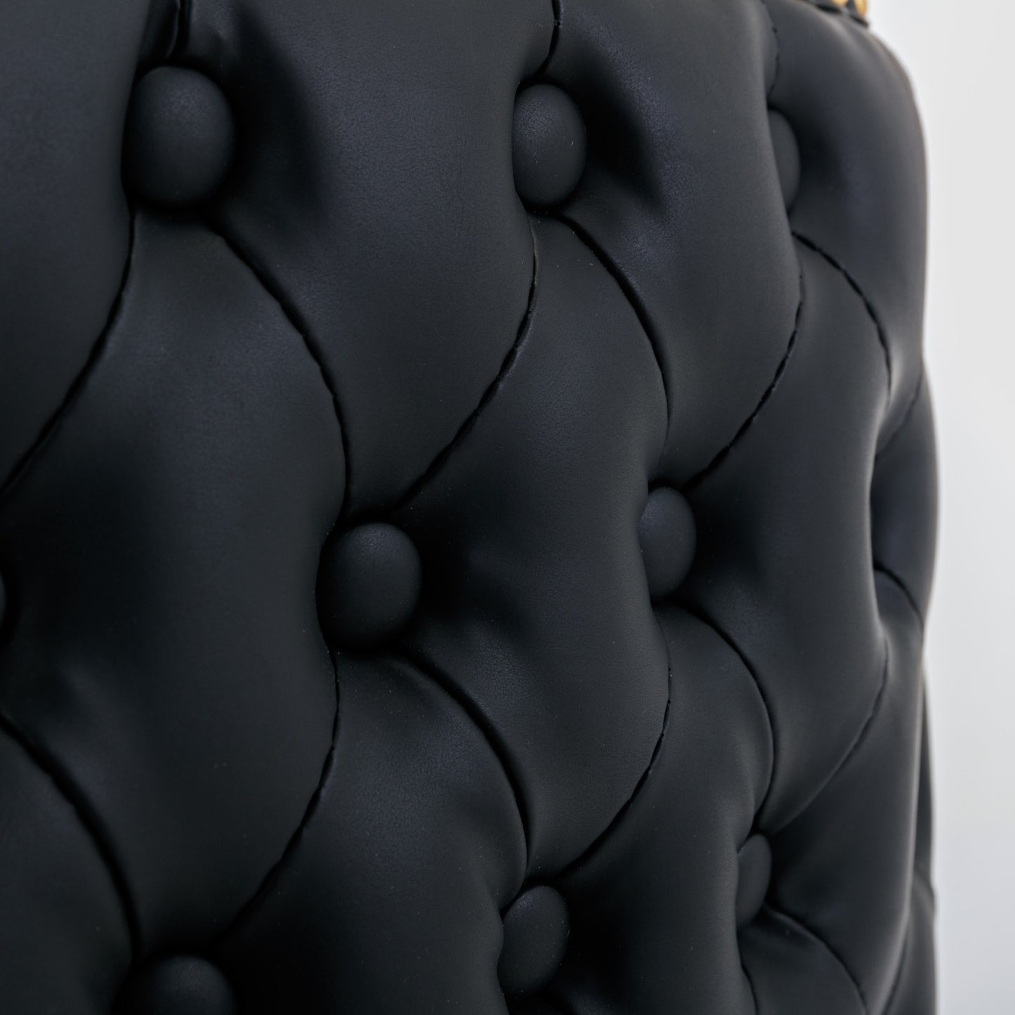 Set of 2 Adjustable Swivel Bar Stools with PU Upholstery and Full Back, Counter Height, Kitchen, Black