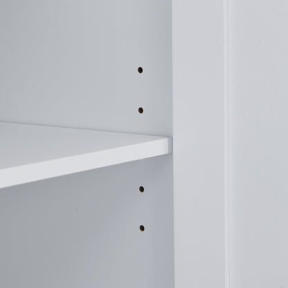 Rustic White Farmhouse Kitchen Island Set with Drop Leaf, 2 Stools, and Ample Storage