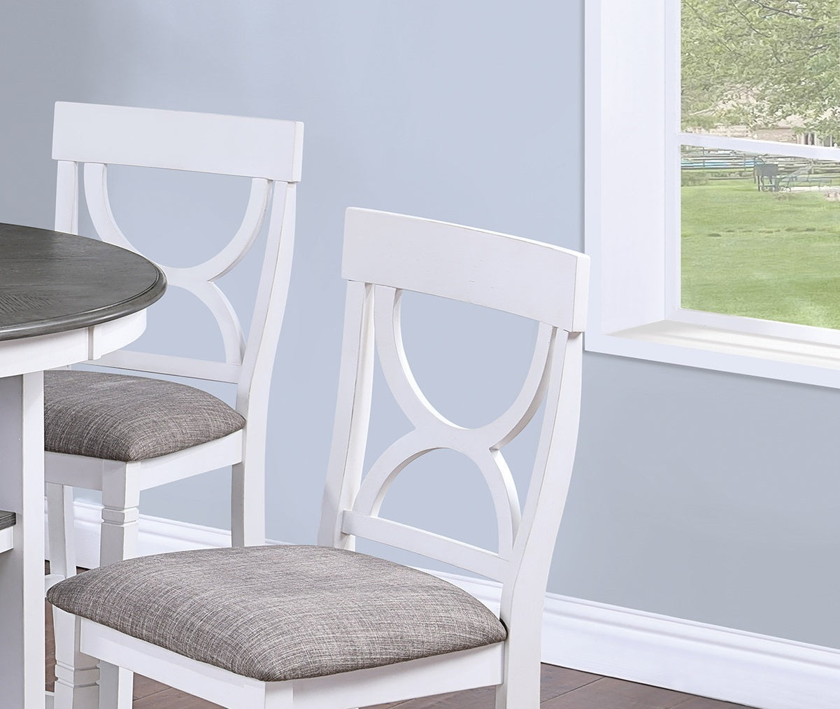 Counter Height Dining Set Storage Padded Chairs 5 Pc White