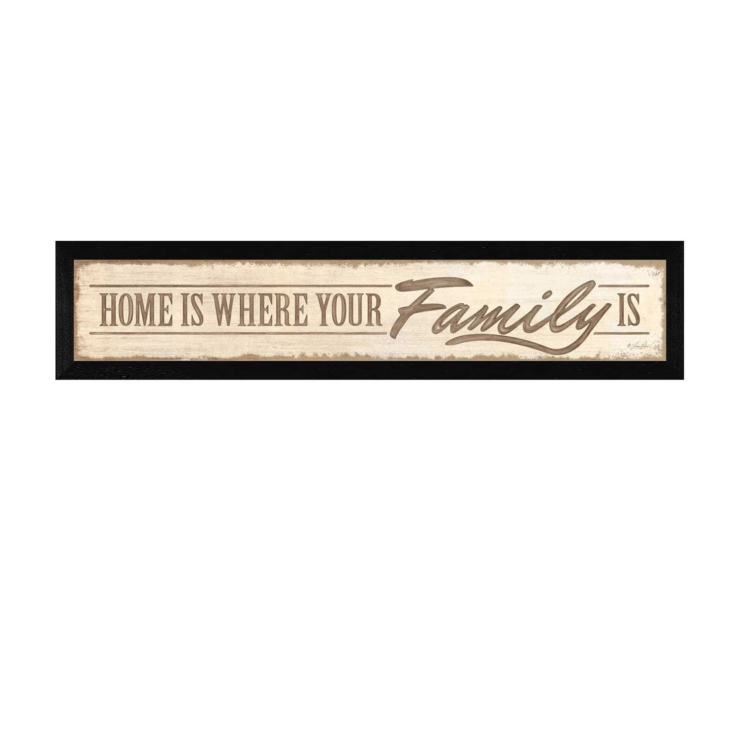 Printed Wall Art, 38 x 8 in, Ready-to-Hang Framed Poster on MDF, Modern Living Room Decor, Black Frame