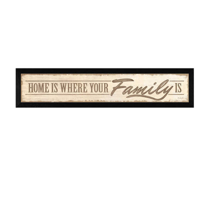 Printed Wall Art, 38 x 8 in, Ready-to-Hang Framed Poster on MDF, Modern Living Room Decor, Black Frame