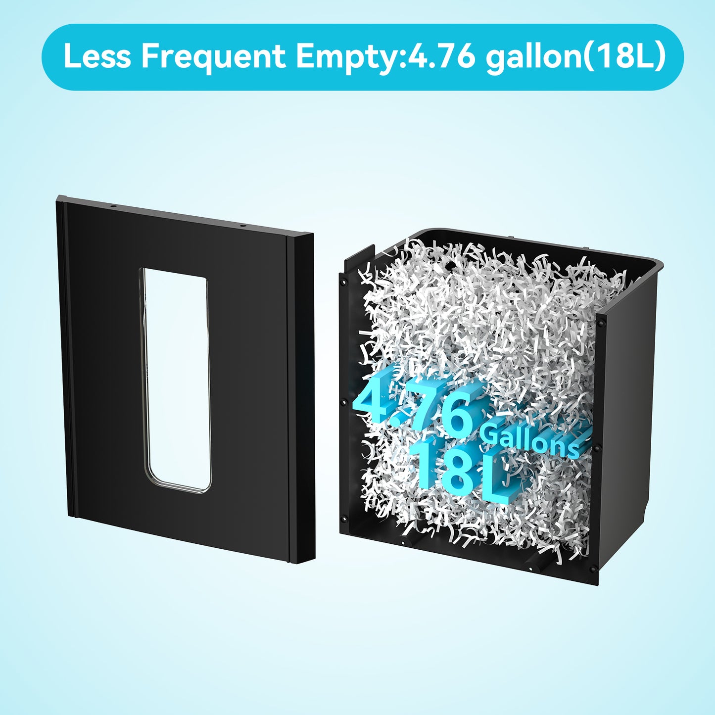 15-Sheet Ultra-Quiet Cross Cut Shredder with 4.76 Gallon Capacity for Home and Office Use