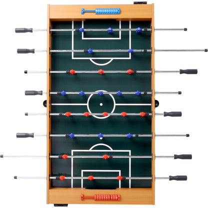 54-Inch Foosball Table with Analog Scoring, 46-1/4 x 24-3/4 Playfield, Free Accessories, Brown