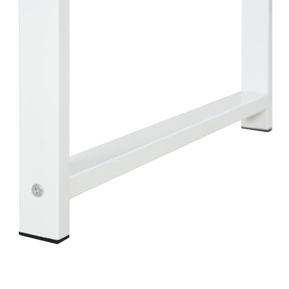 HOMCOM 88" Extended Dual Workstation Desk with Bookshelf, Natural Wood Finish - Ideal for Home Office and Collaborative Study