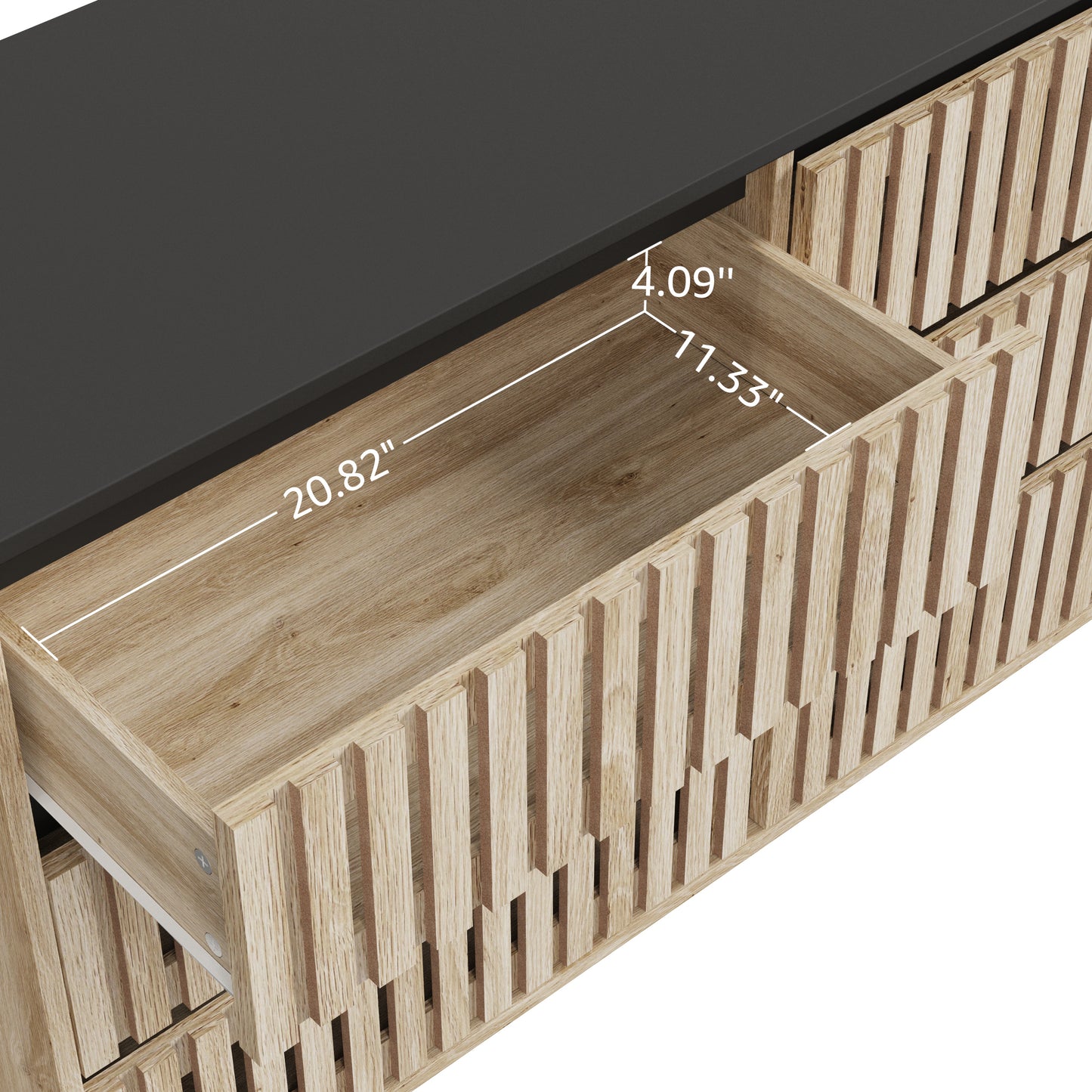 Modern Six-Drawer Bedroom Storage Cabinet with Two-Tone Design and Large Capacity