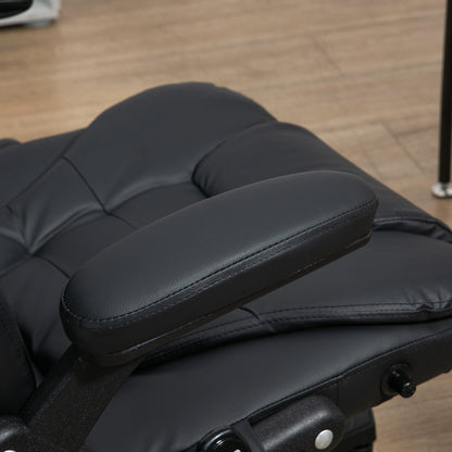 Ergonomic High-Back Massage Office Chair with Heating and Recline Features, Black