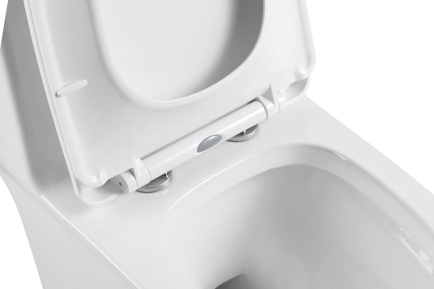 Elongated Comfort Height One-Piece Toilet with Quiet Dual-Flush System, CUPC & WaterSense Certified, White Ceramic, Soft Close Seat