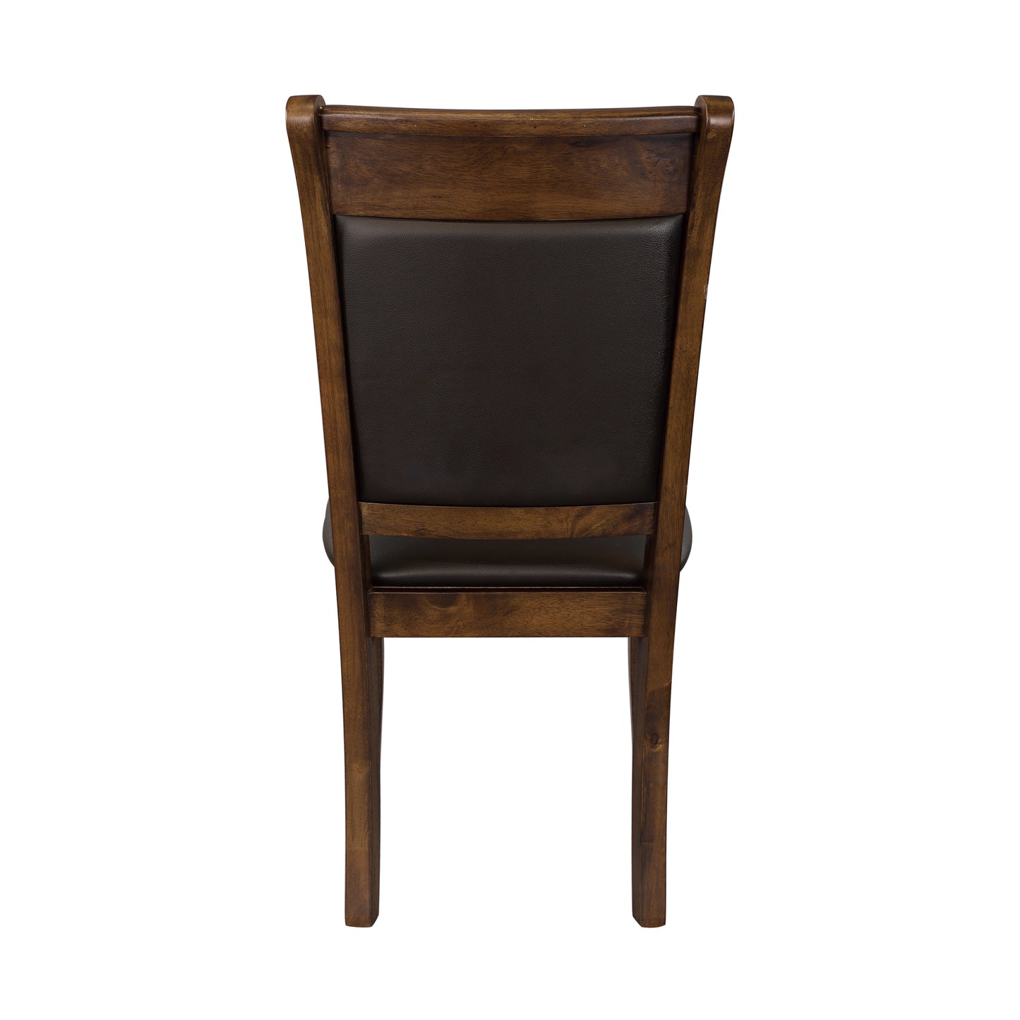 2pc Wooden Side Chairs with Upholstered Seat for Casual Dining Room, 19x21x38.5 in Light Rustic Brown