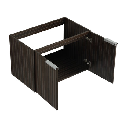 30-Inch Wall-Mounted Modern Bathroom Vanity with Eco-Friendly Resin Sink and Soft-Close Doors