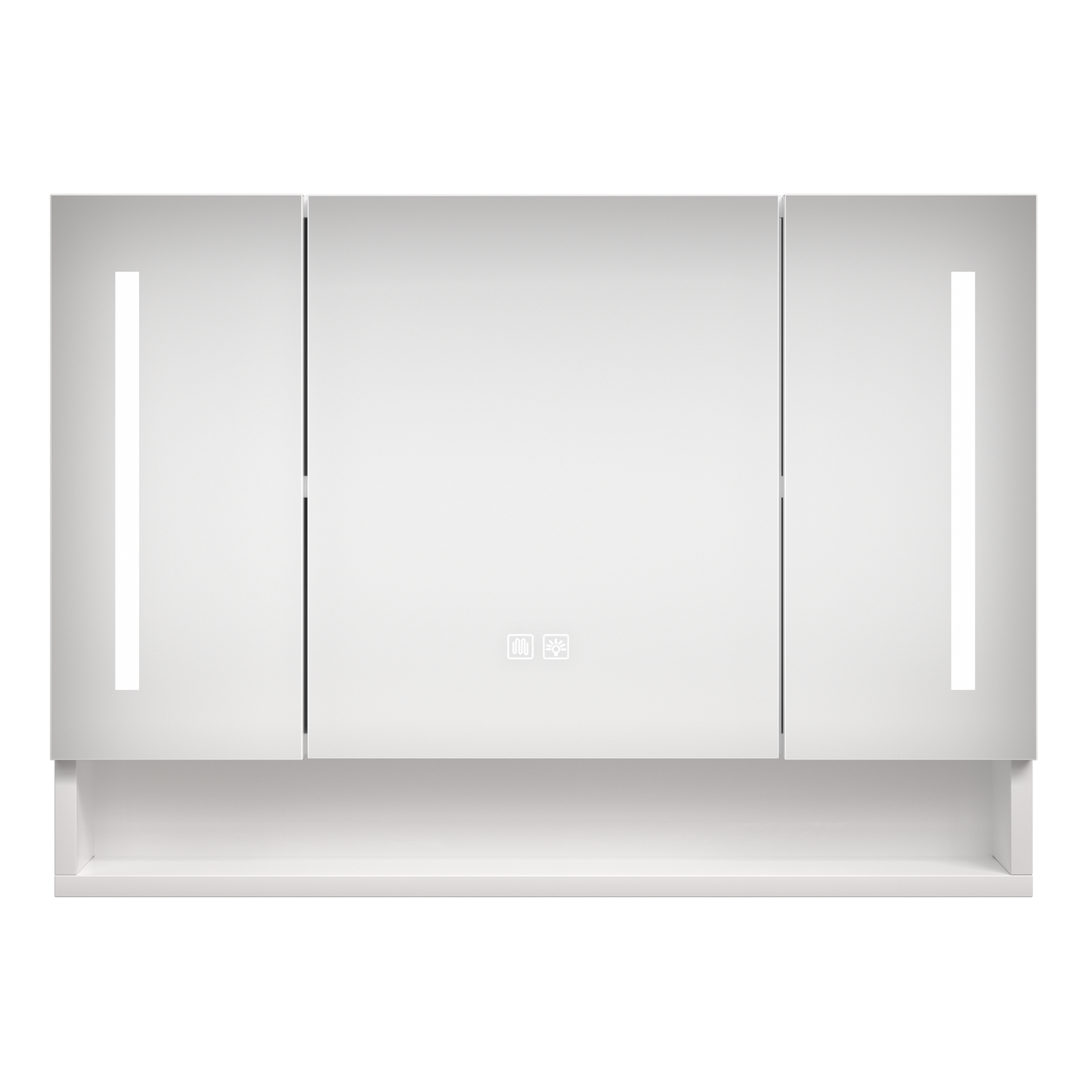 Modern 39x28 inches bathroom cabinets, medicine cabinets with mirrors and LED lights, bathroom storage cabinet with multilevel storage compartments