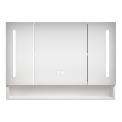 Modern 39x28 inches bathroom cabinets, medicine cabinets with mirrors and LED lights, bathroom storage cabinet with multilevel storage compartments