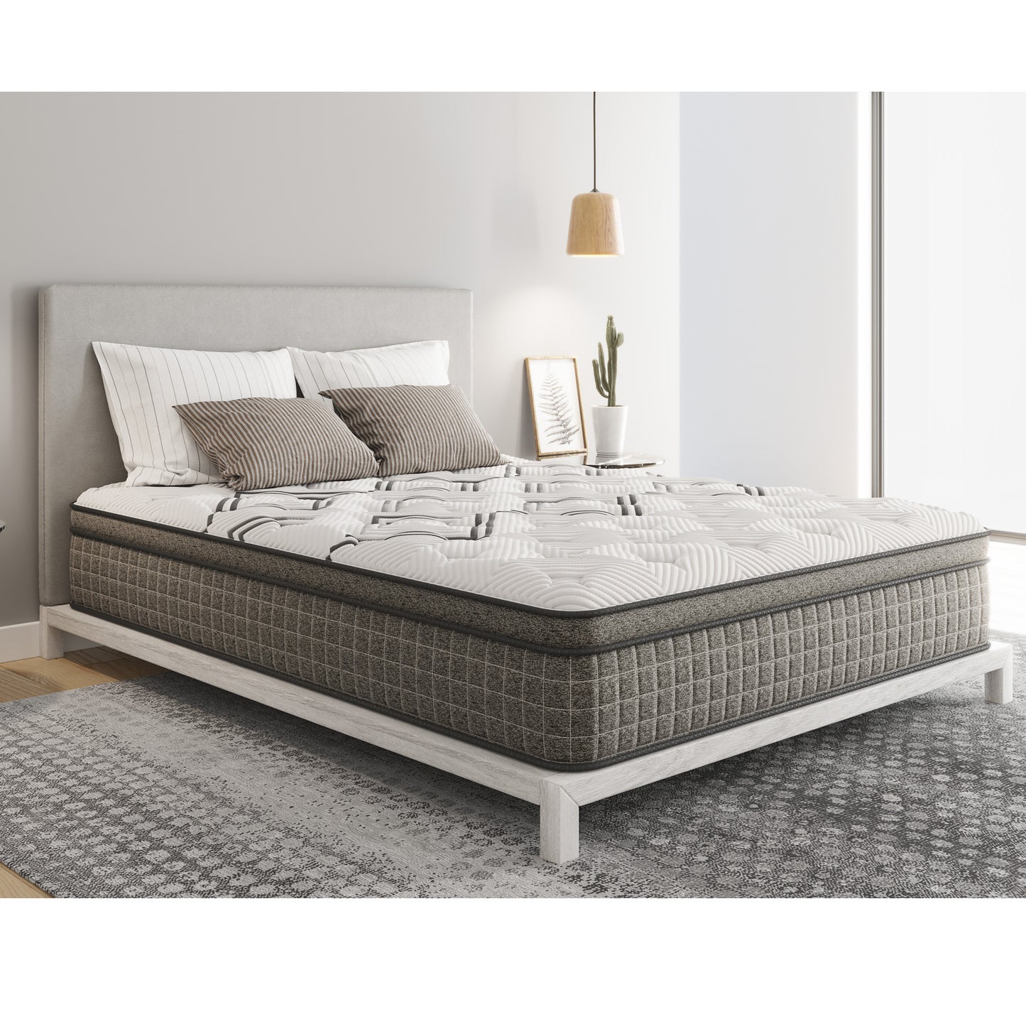 Twin-Soto Copper Infused Euro-Top Hybrid Mattress - 12.5" Medium Comfort