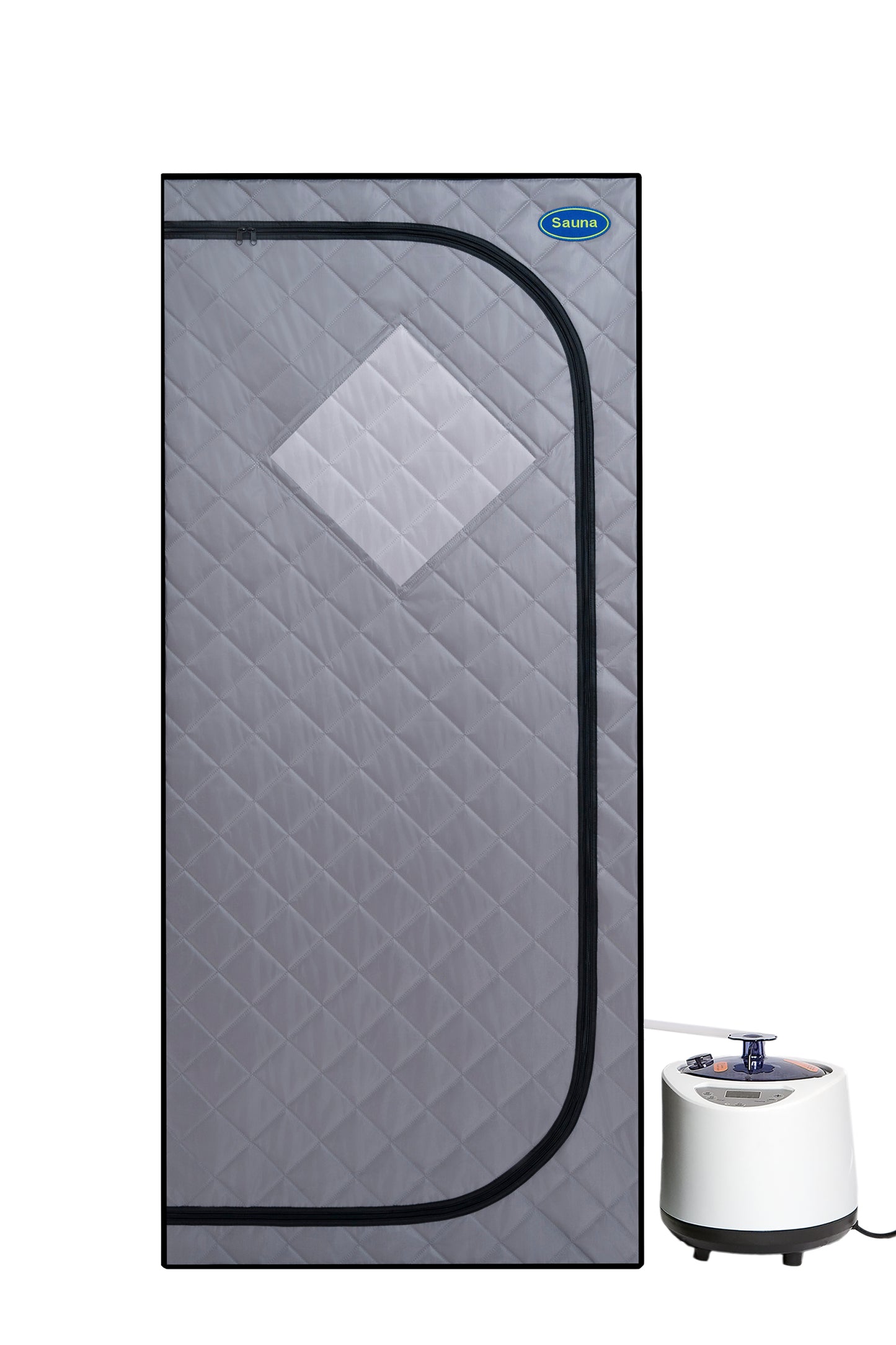 Full-Size Portable Steam Sauna Tent for Home Spa, 1000W, Fast Heating, Easy Assembly, FCC Certified, Grey