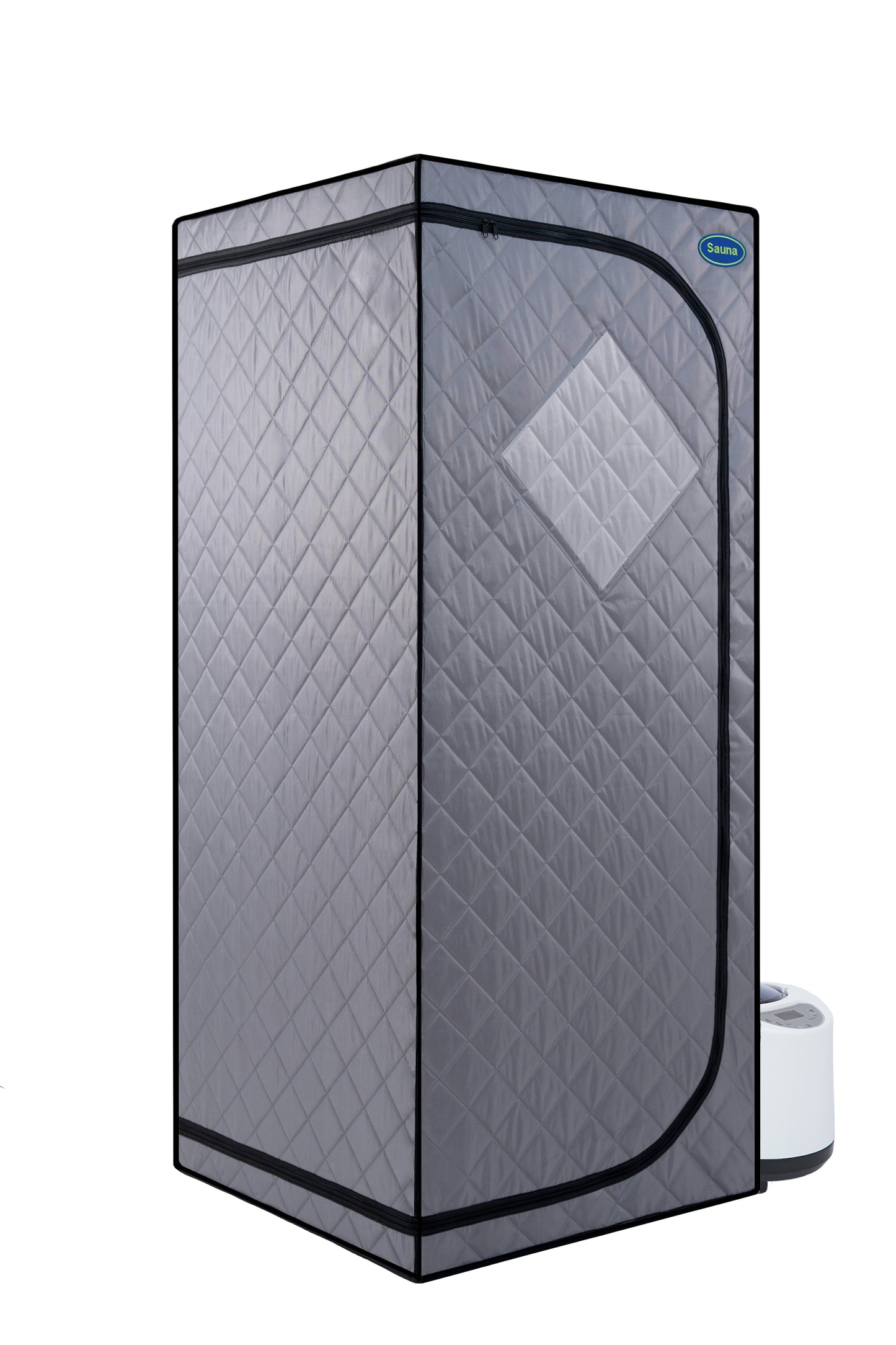 Full-Size Portable Steam Sauna Tent for Home Spa, 1000W, Fast Heating, Easy Assembly, FCC Certified, Grey