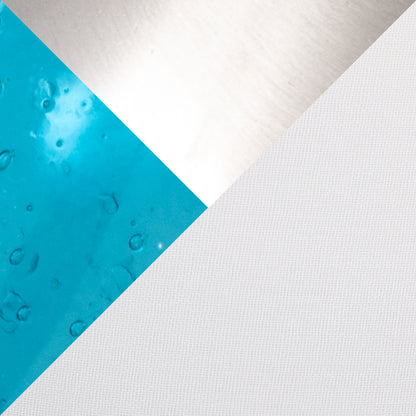 22-Inch Contemporary Seeded Glass Accent Table Lamp with White Linen Shade, Brushed Nickel Finish, Blue