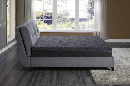 11-Inch Dark Gray Hybrid Mattress with Gel-Infused Memory Foam for Queen Bed, Mattress in a Box