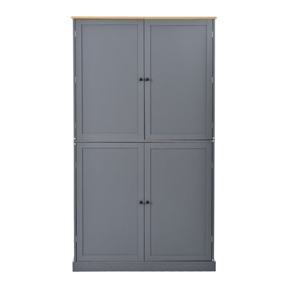 40.2"x20"x71.3" Modern High Kitchen Pantry - Spacious Storage Cabinet with Adjustable Shelves & Drawers in Gray