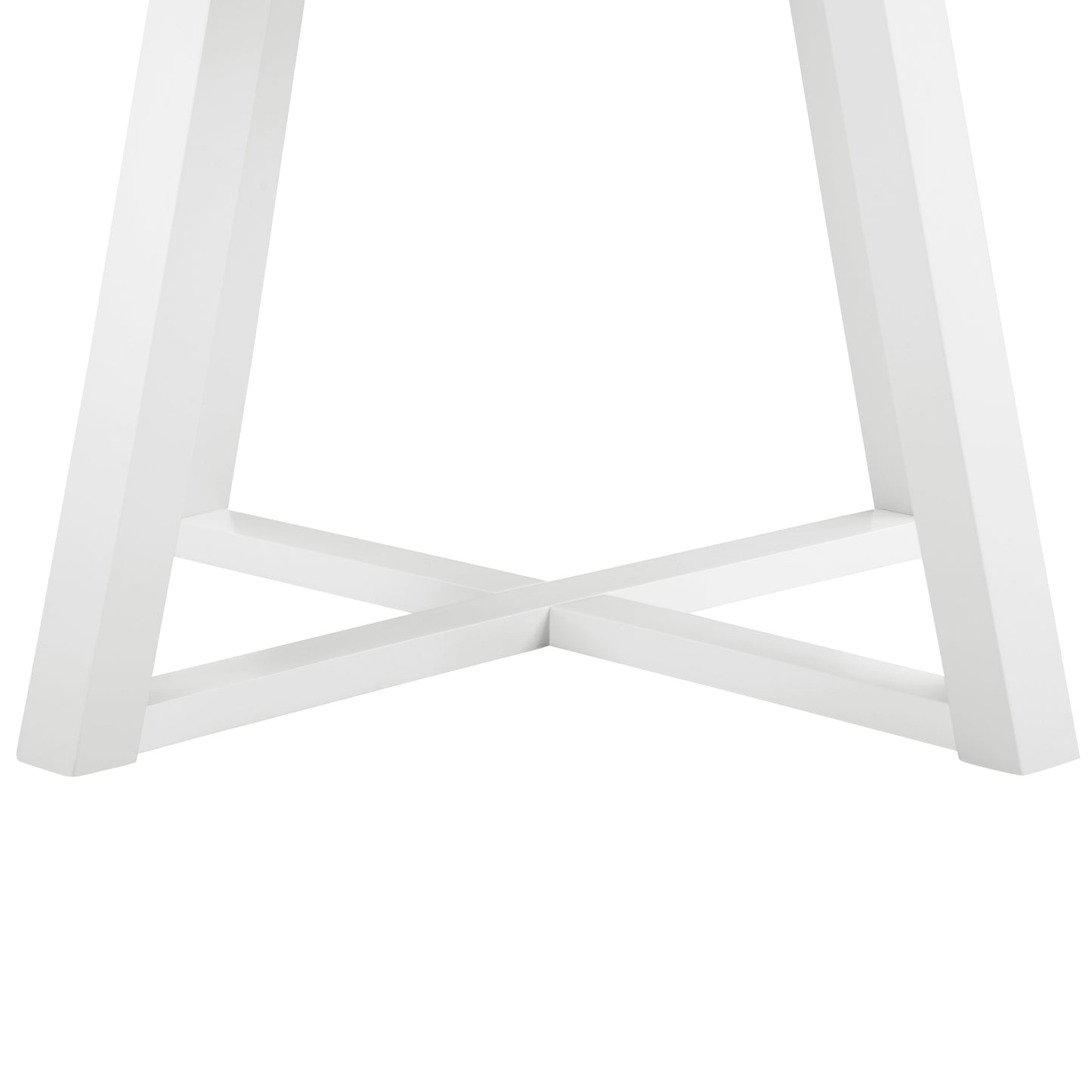 Round Dining Set 3 Piece Trestle Table And 2 Chairs White